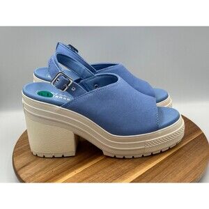 CONVERSE Chuck 70 De Luxe Heel Platform Open Toe Sandal Open Sky Size 7.5 NEW!